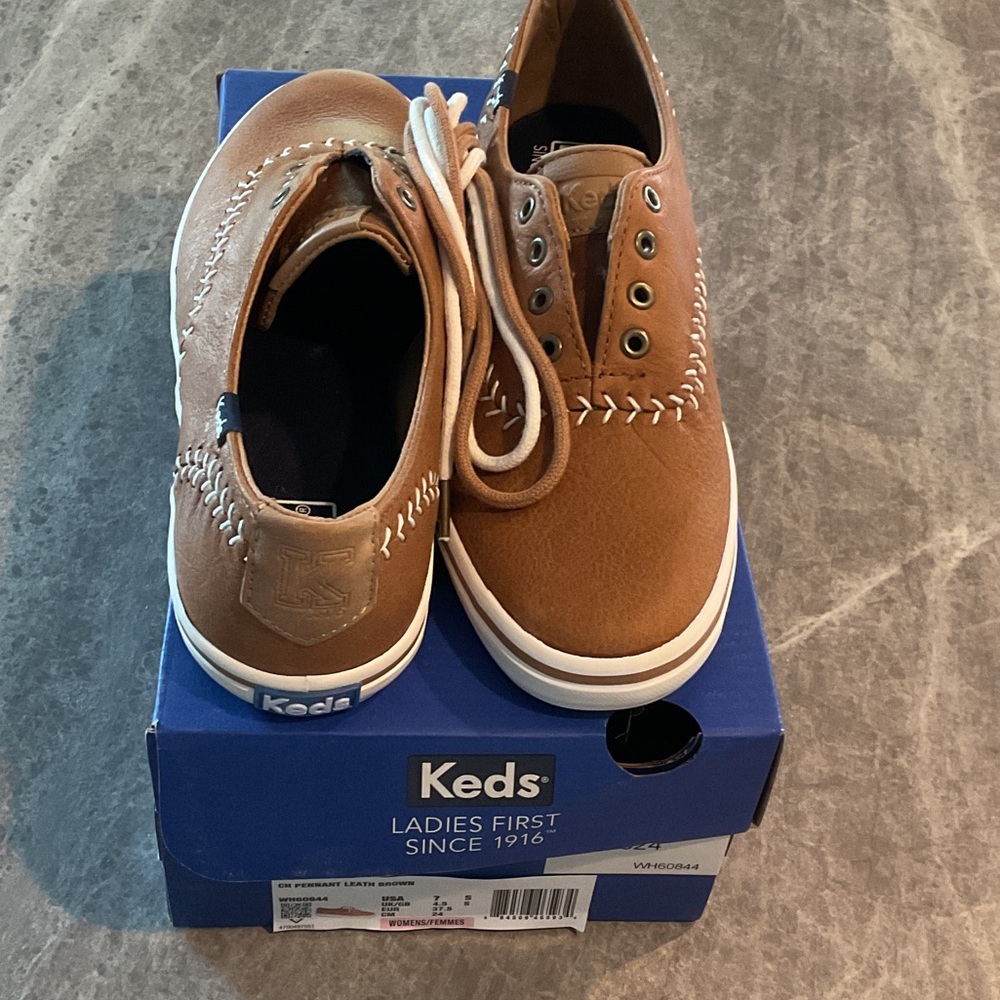Keds Baseball Stitch Brown Leather